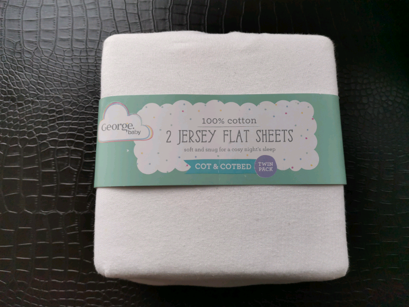 flat cot sheets asda